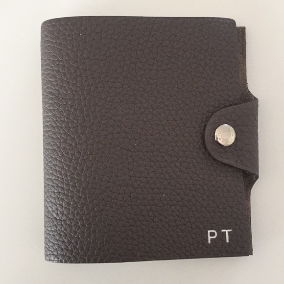 Hermes Accessories - Hermès mini notebook - new pebbled Leather - gray